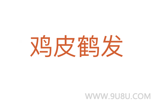 雞皮鶴發