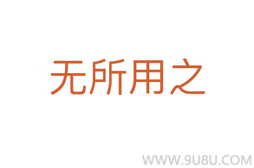 無所用之