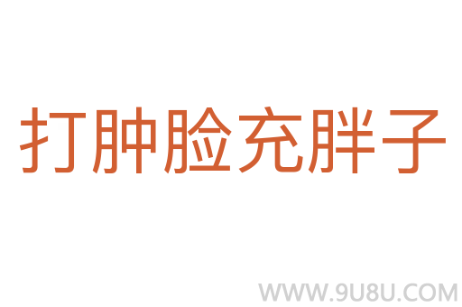打腫臉充胖子