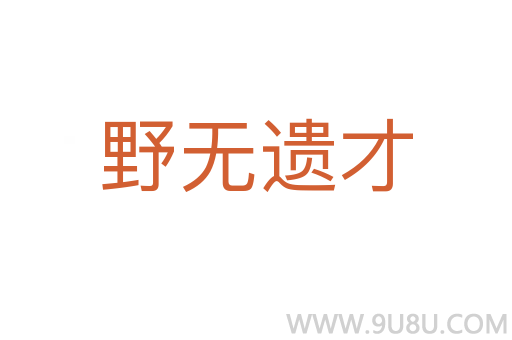 野無遺才